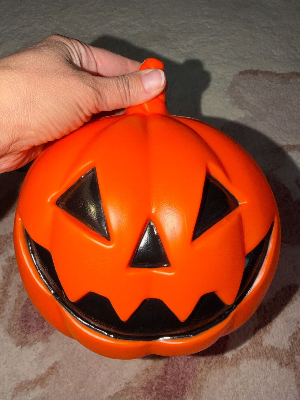 Target Orange and Black Plastic Jack-O'-Lantern Halloween Light Up Decor